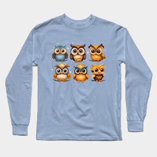 Six Little Owls Long Sleeve T-Shirt